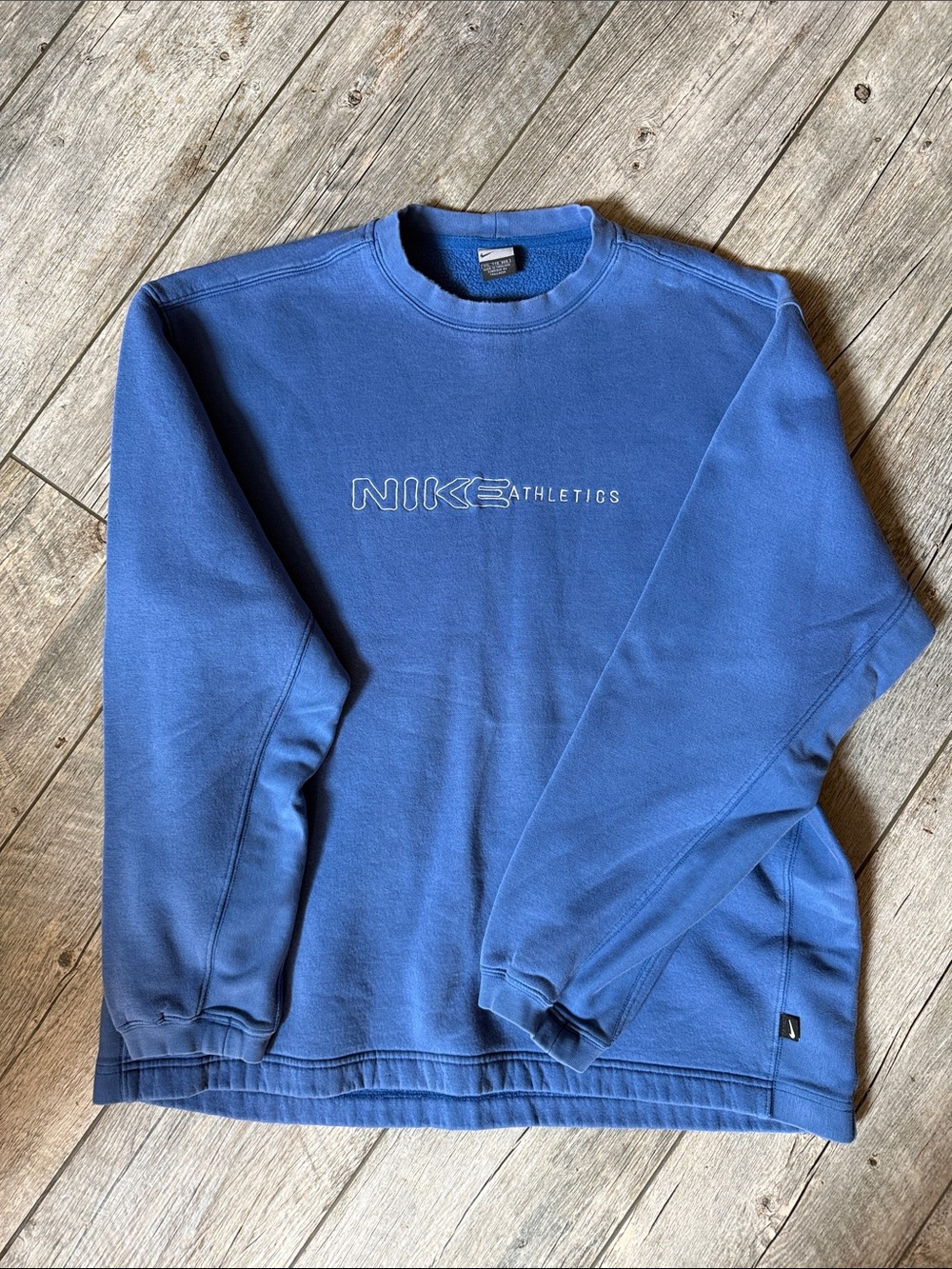 Nike Blue Crewneck Sweatshirt with Embroidered Logo